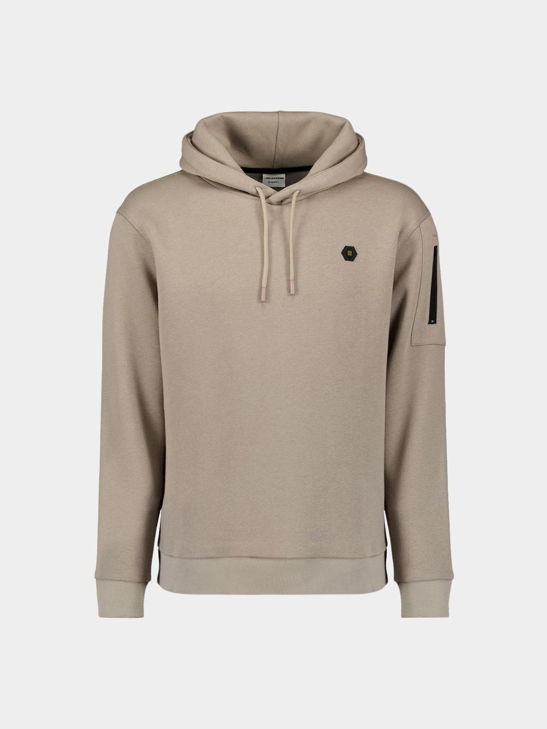 No Excess Hoodie Grijs Sweater Hooded Brushed 29130850/018