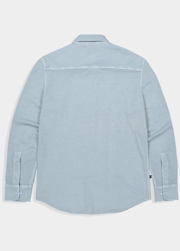 Butcher of Blue Casual hemd lange mouw Blauw Aidan Peached Jersey Shirt M2524035/823