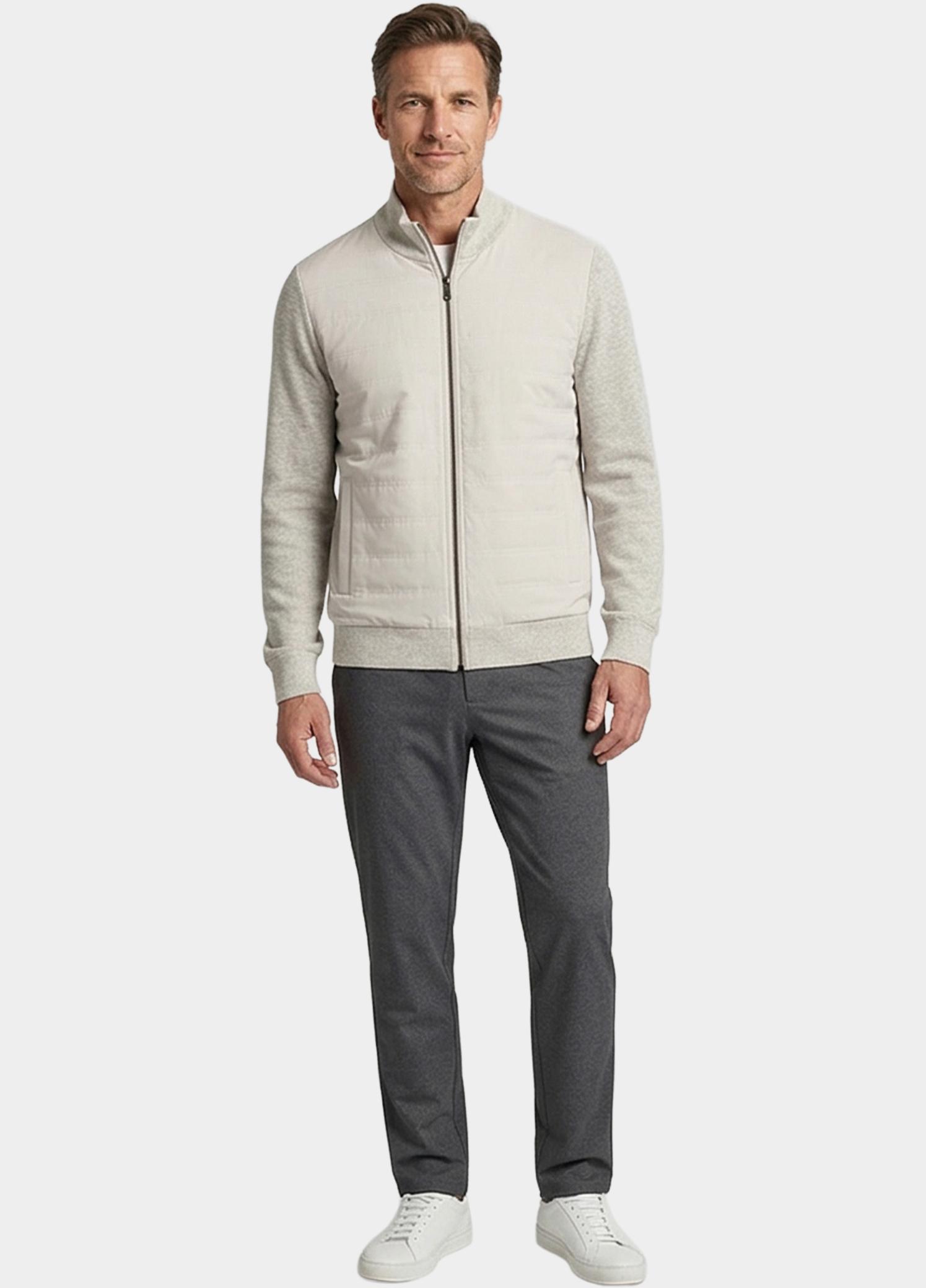 Baileys Vest heren Beige Cardigan Zip  Front Body Ligh 612019/11
