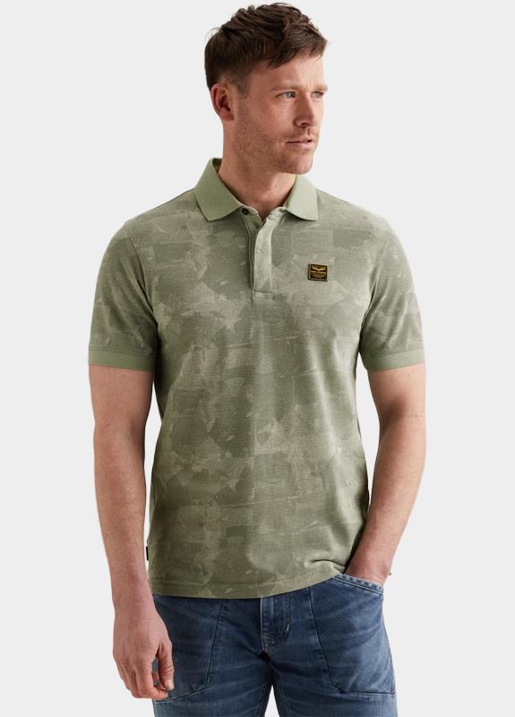 PME Legend Polo korte mouw Groen Short sleeve polo printed two PPSS2604851/6123