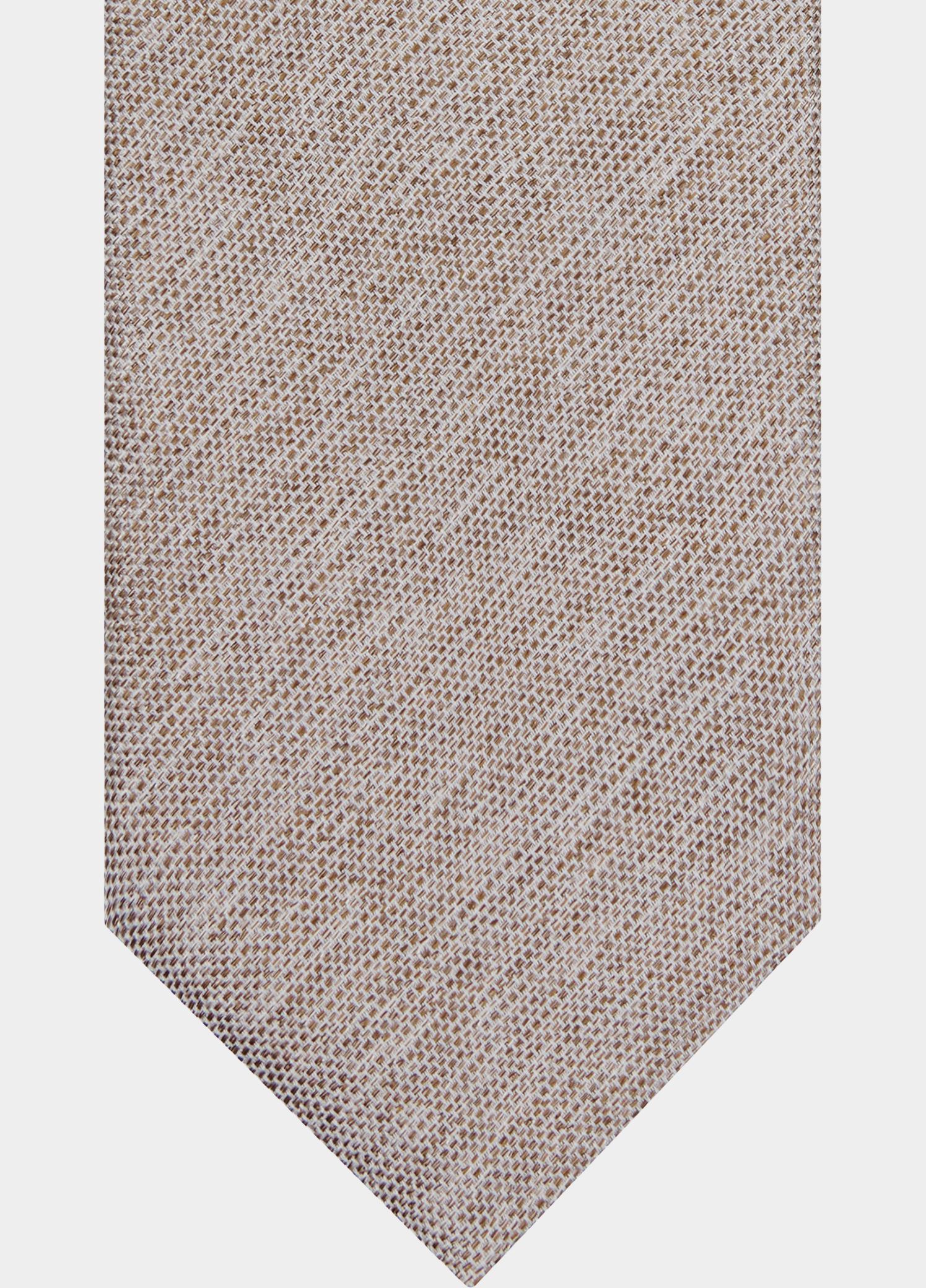 Profuomo Stropdas Bruin TIE SILK WOVEN BROWN PPWA30008/B