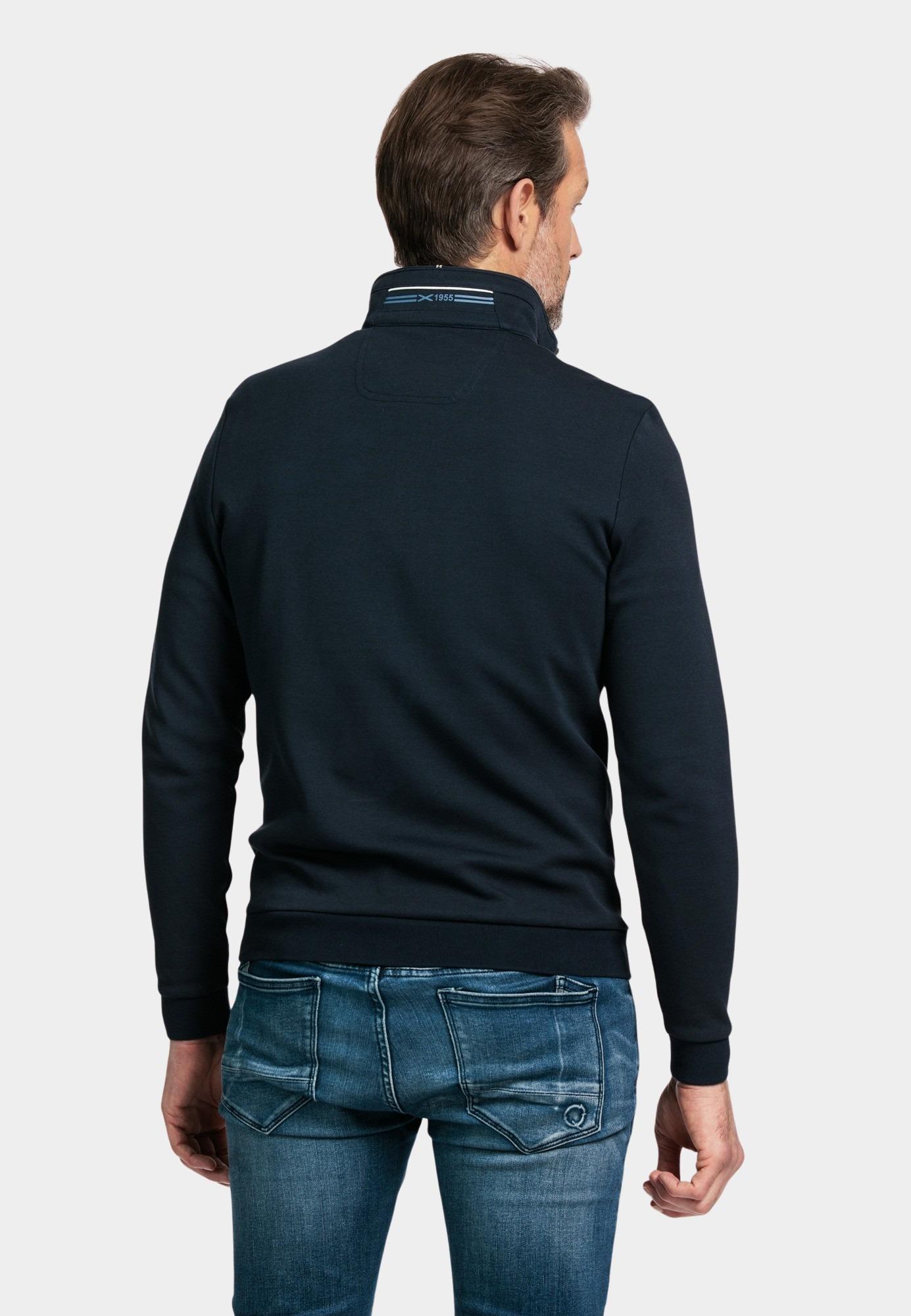 Baileys Half Zip Blauw Sweatshirt 1/2 zip  double fa 413103/60