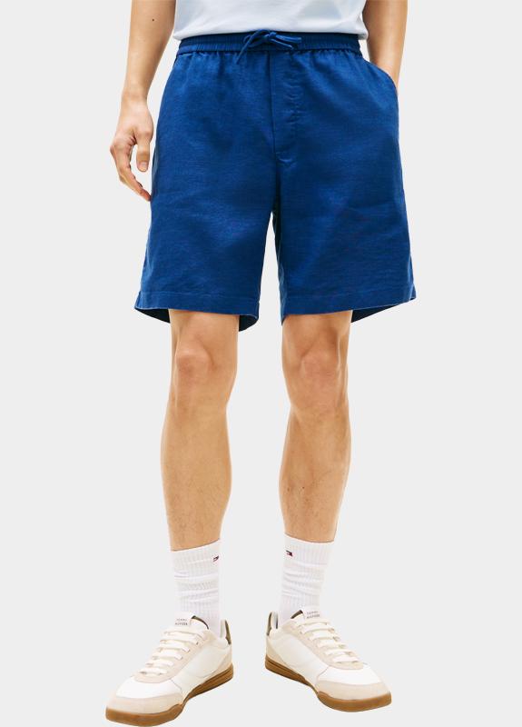 Tommy Hilfiger Korte Broek heren Blauw DOVER 8 PO SORONA LINEN 2/2 MW0MW44353/C3I
