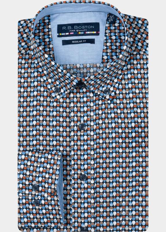 R.B. Boston Casual hemd lange mouw Bruin Franklin LS Button Down 527670/602