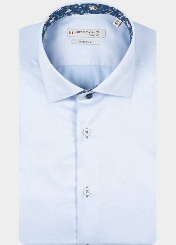 Giordano Overhemd heren Blauw Locarno Row Long Sleeve Semi 617817/61