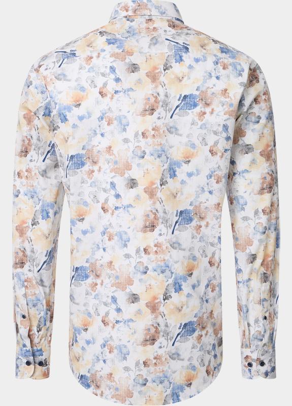 Casamoda Casual hemd lange mouw Blauw Kent Casual Fit 126130340/100