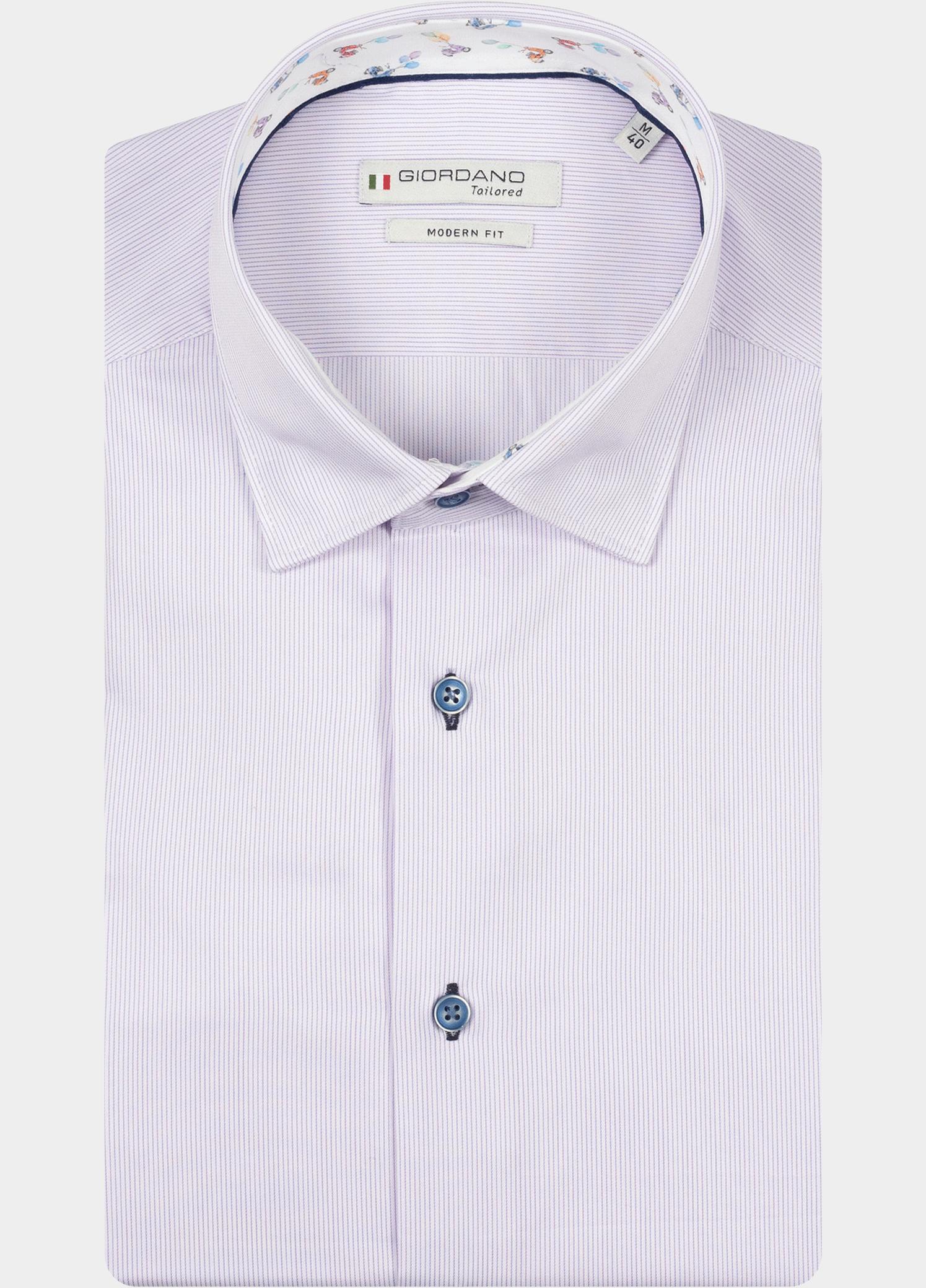 Giordano Overhemd heren Paars Belmonte Long Sleeve Button U 617830/40