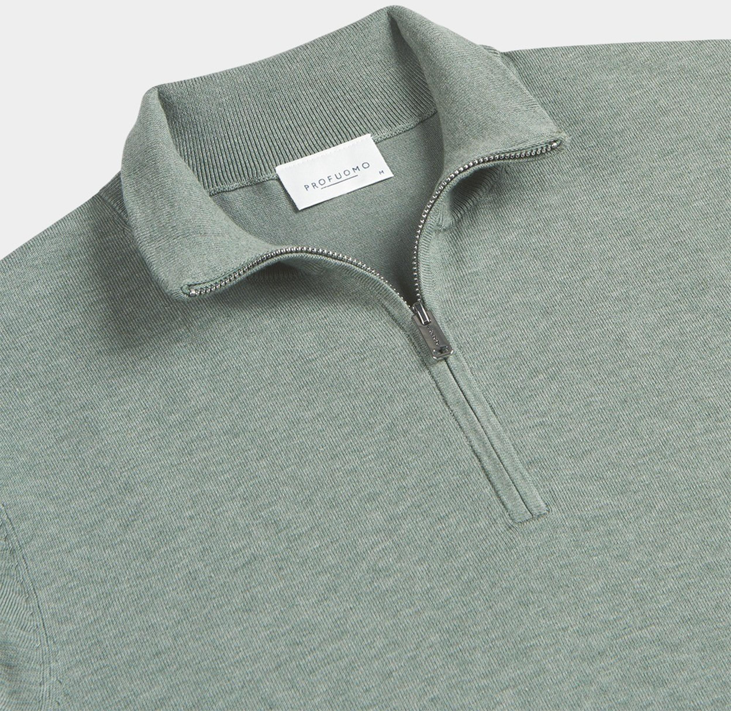 Profuomo Half Zip Groen  PPWJ10007/E