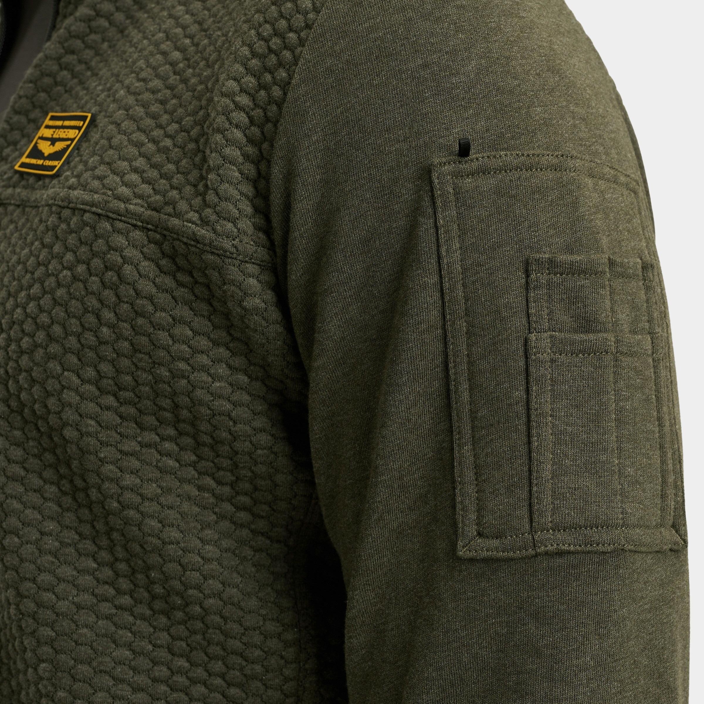 PME Legend Vest Groen Zip jacket jacquard interlock PSW2509436/8039