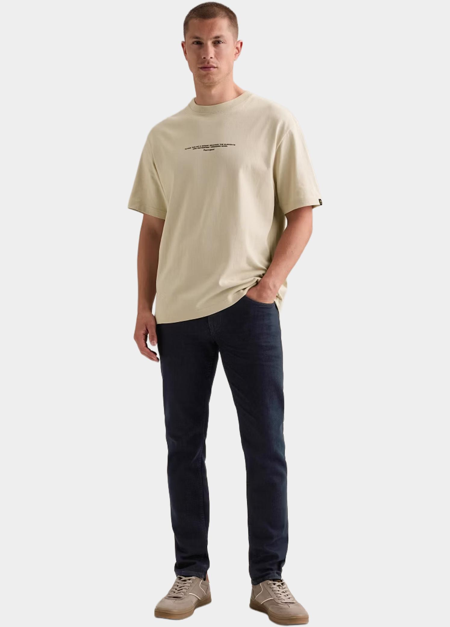 PME Legend T-shirt heren Beige Short sleeve r-neck heavy oe PTSS2608572/7013