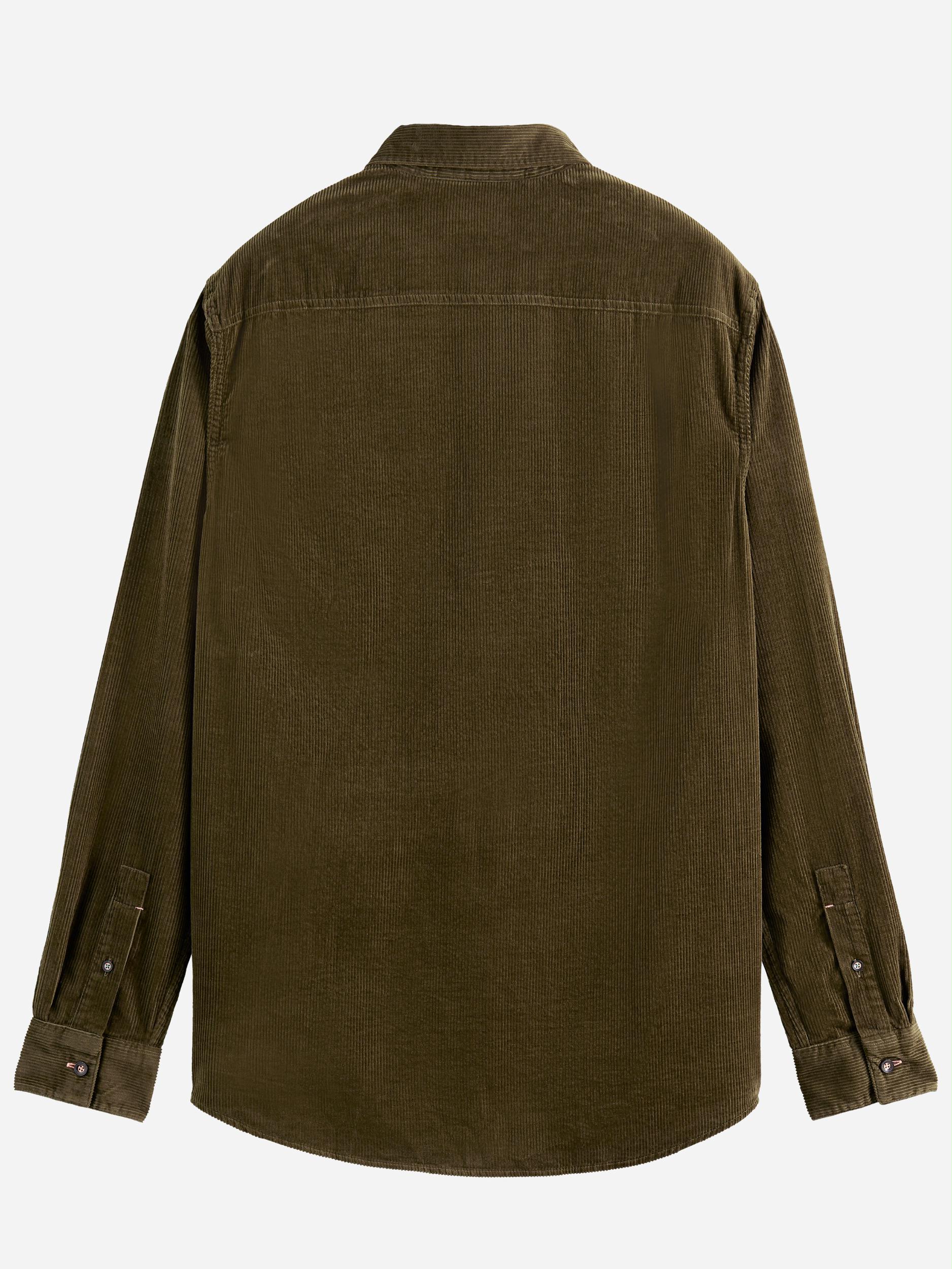 Scotch & Soda Casual hemd lange mouw Groen Regular fit cotton corduroy sh 169061/0360
