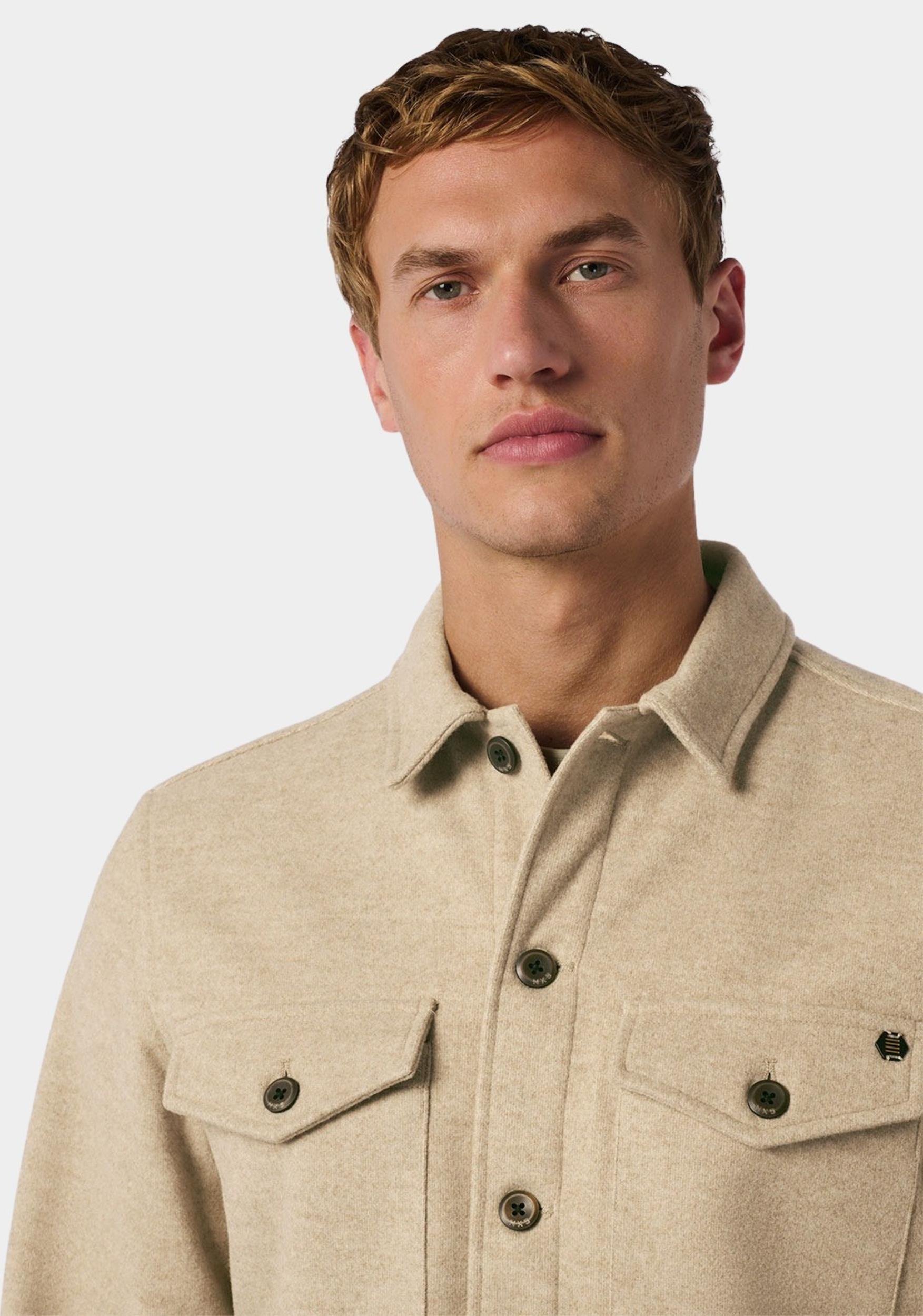 No Excess Groen Overshirt Button Closure Mela 25510903/043