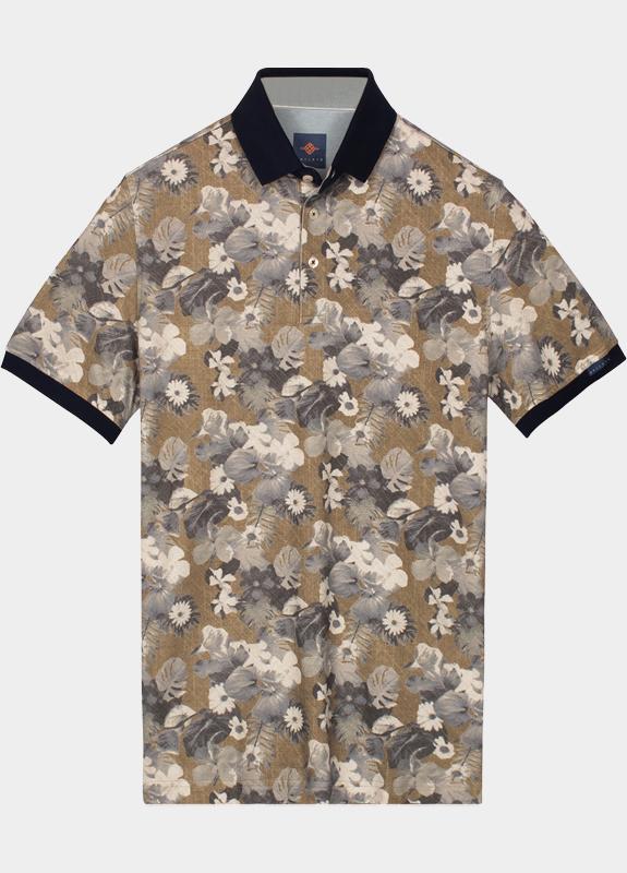 Baileys Polo heren Bruin Poloshirt 2-tone Oxford Pique 615235/83