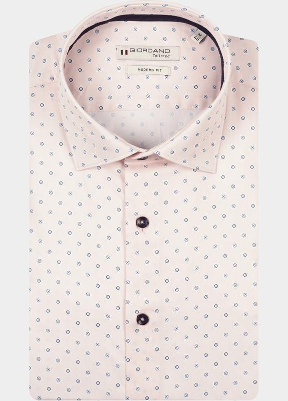 Giordano Overhemd heren Roze Maggiore Long Sleeve Semi Cut 617860/50