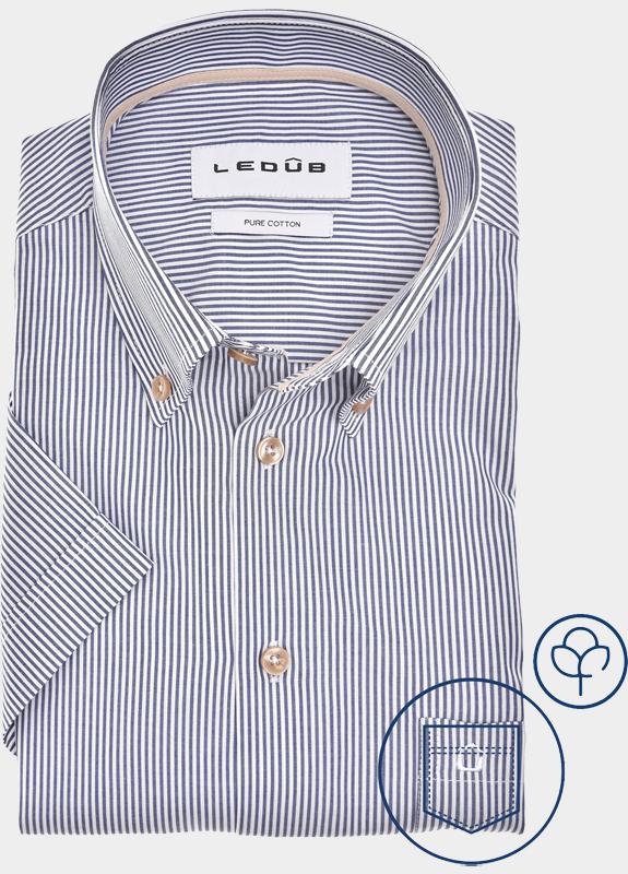 Ledub Business hemd korte mouw Blauw  0702026/190-620-000