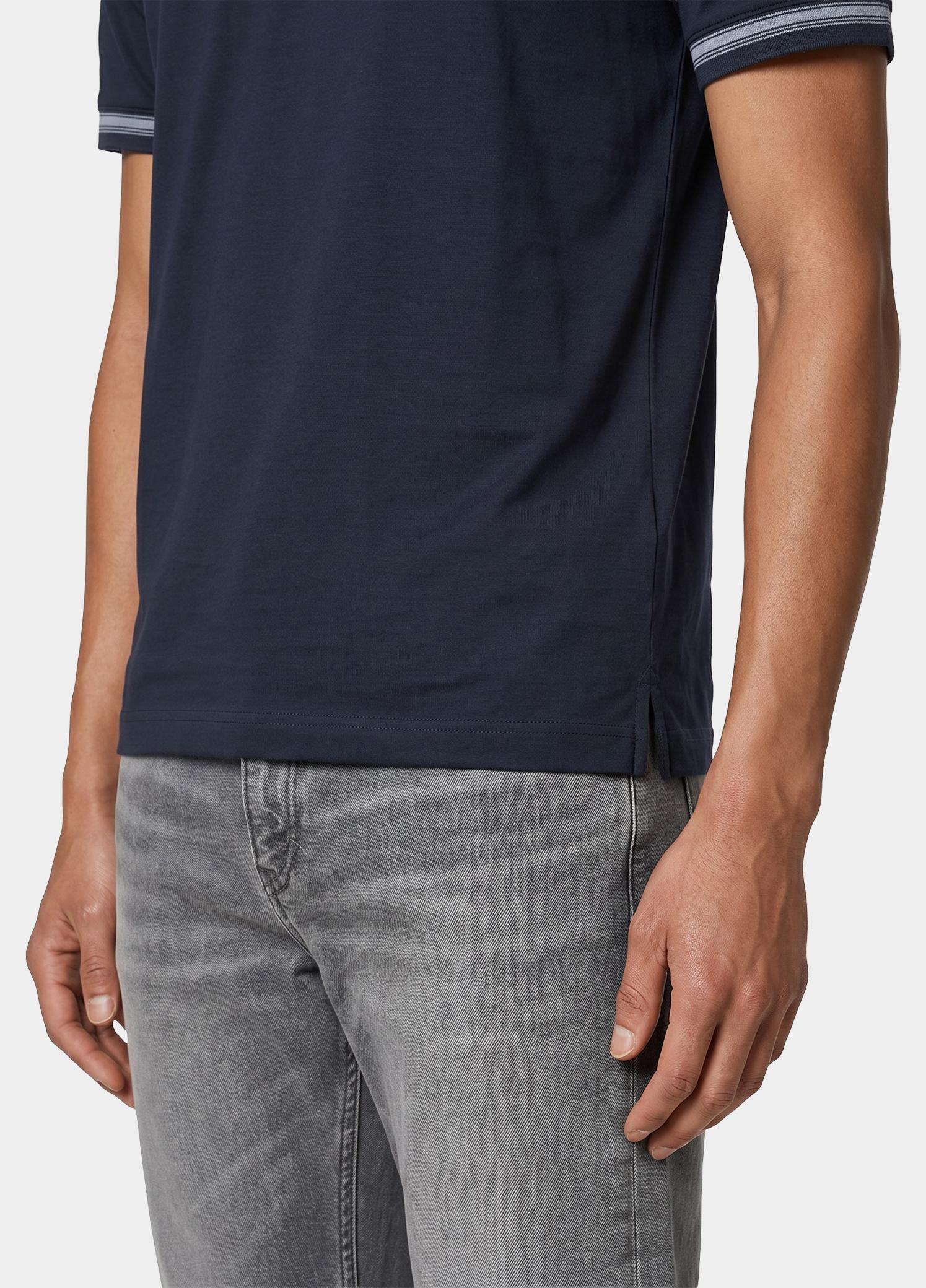 BOSS Black T-shirt heren Blauw H-Tessler 202 10277803 01 50554536/404