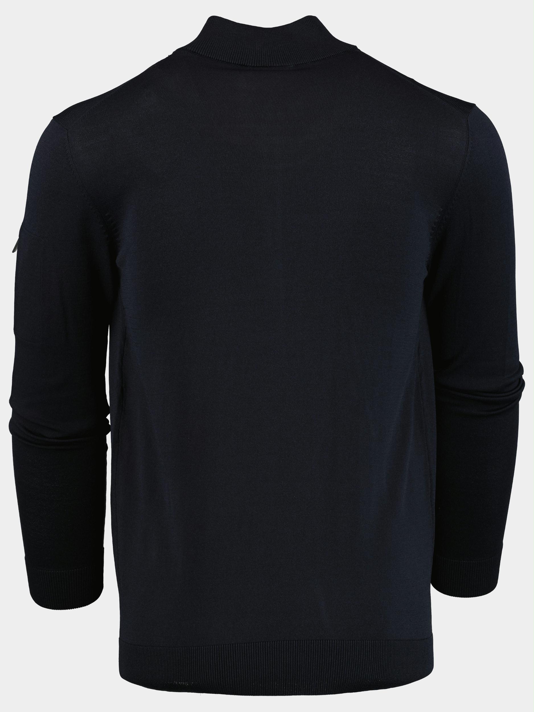 Born With Appetite Pullover Blauw Race Half Zip Pullover Stretc 22305RA41/290 navy