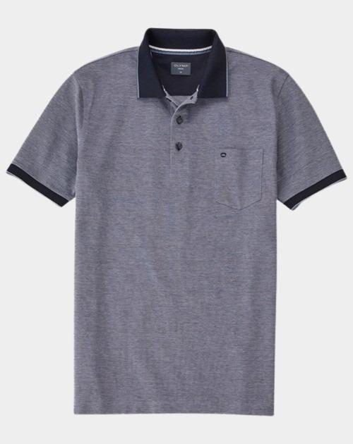 Olymp Polo korte mouw Blauw Polo PiquÃ© Bicolor 540752/18