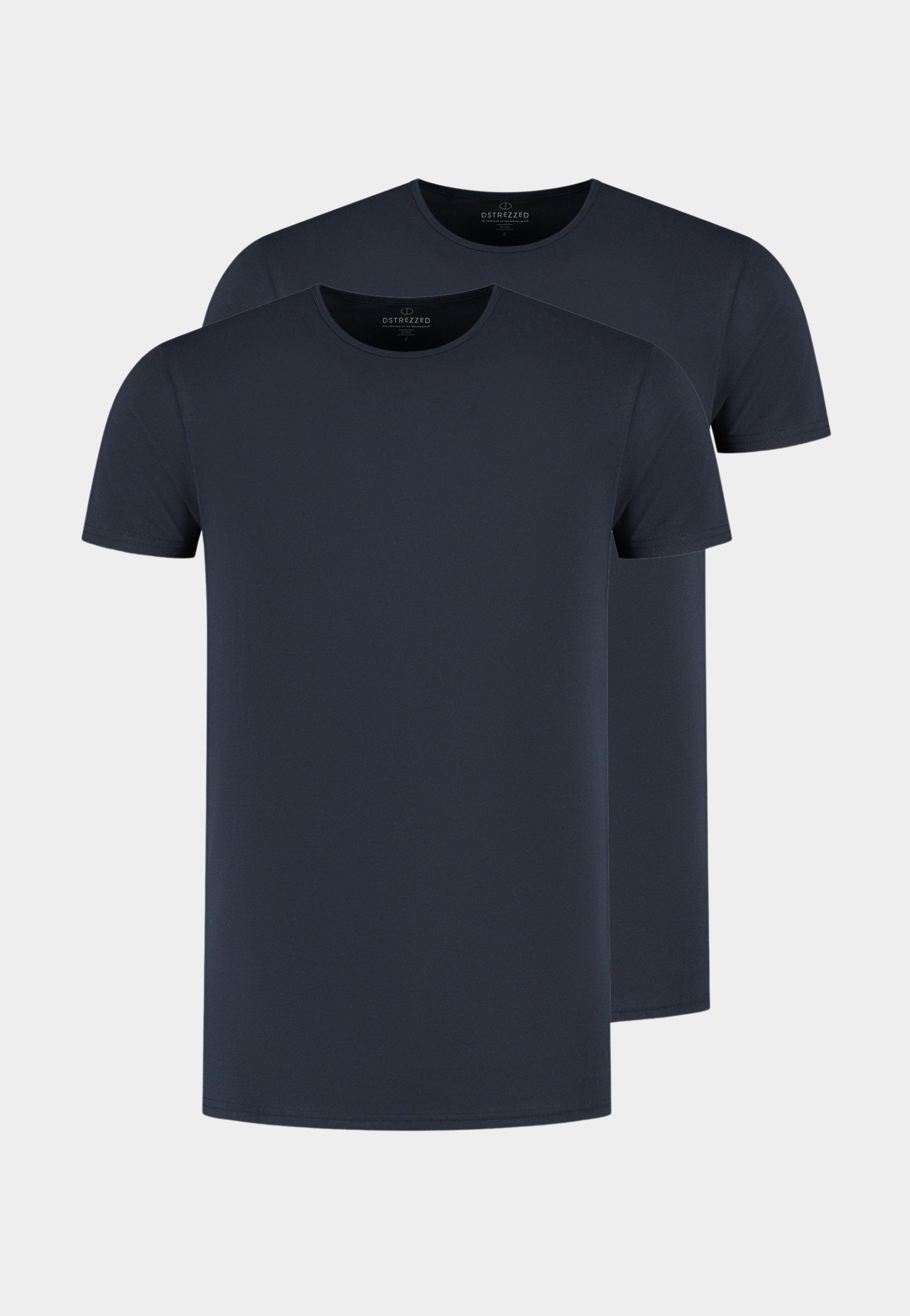 Dstrezzed T-shirt Blauw Bronson 2 Pack Round Neck Tee 707012/649