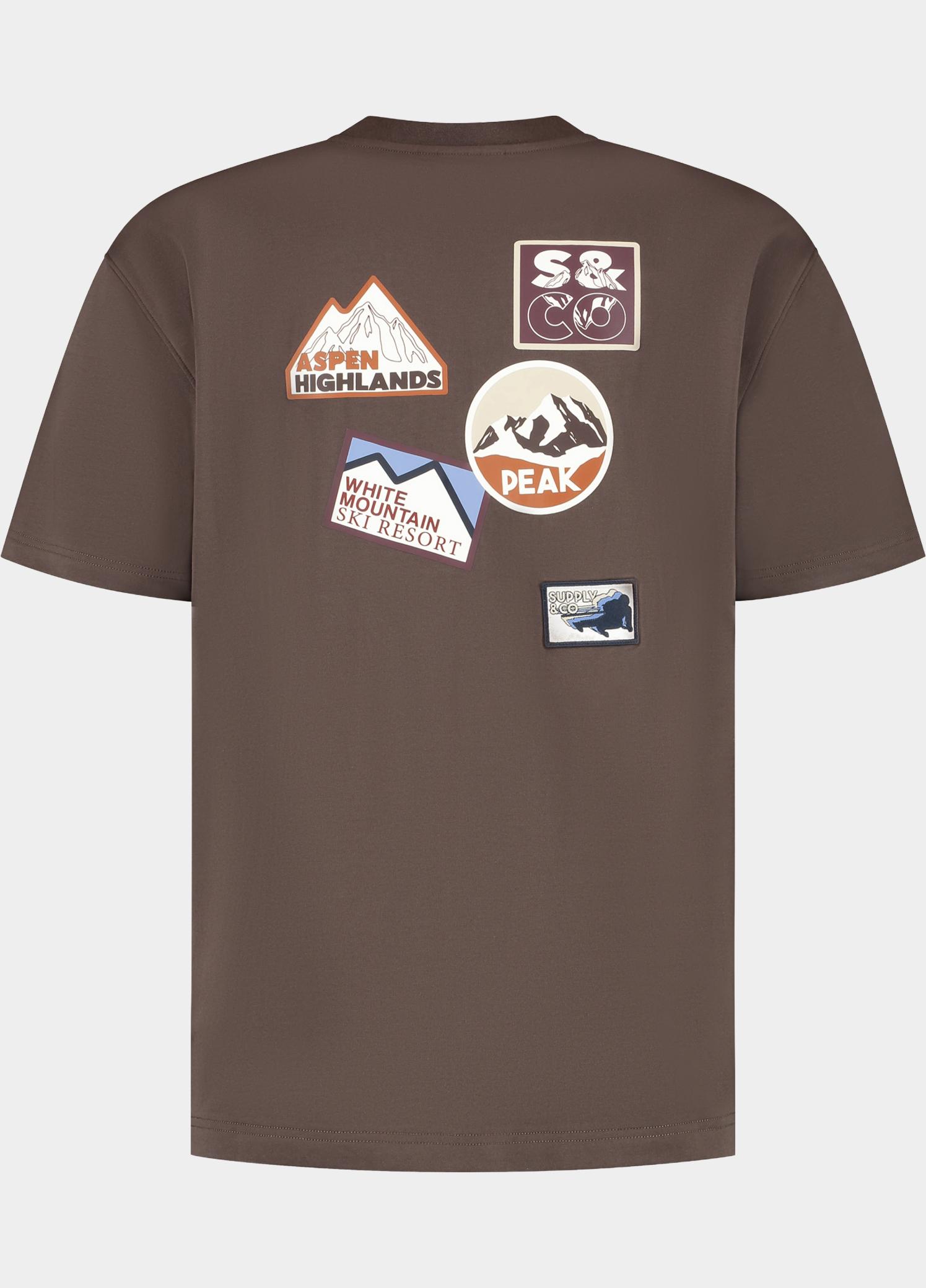 Supply & Co. T-shirt heren Bruin Omar T-shirt With Backprint SCO26318OM05/2004