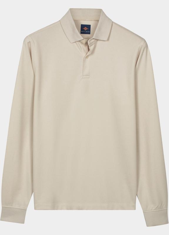 Baileys Polo lange mouwen heren Wit Poloshirt LS 2-tone 613471/81