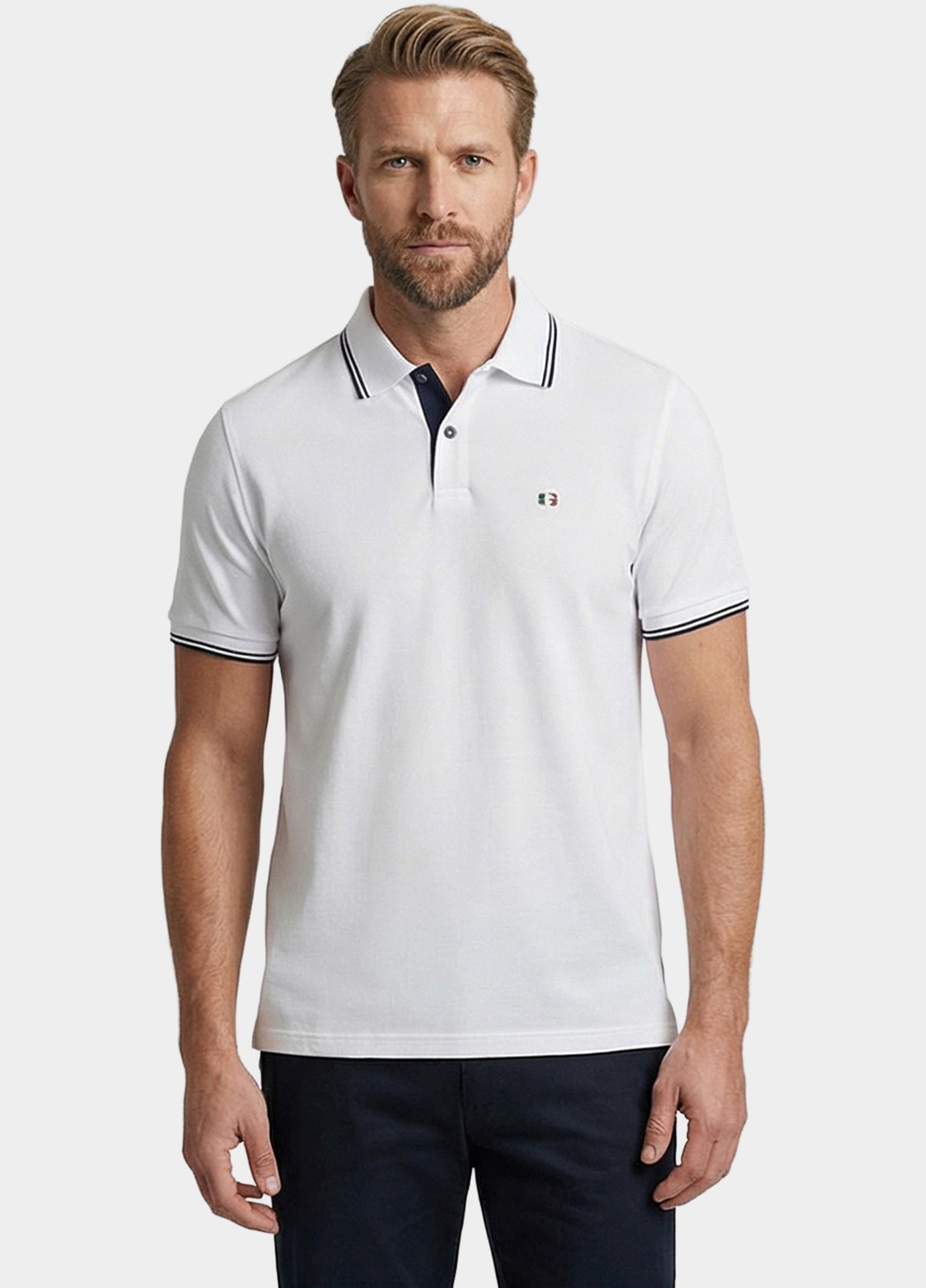 Giordano Polo heren Wit Nico Signature Polo SS Two-Pl 616587/10
