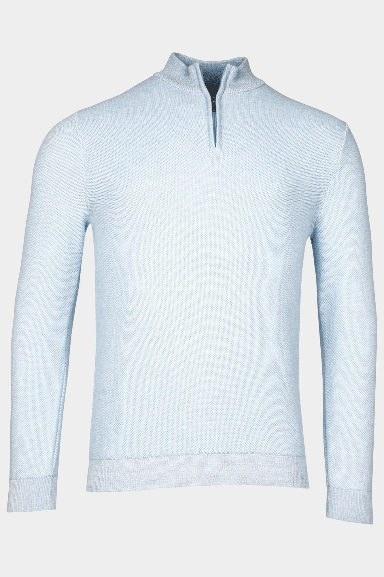 Baileys Half Zip Blauw Pullover 1/2 zip  all over pl 518420/625