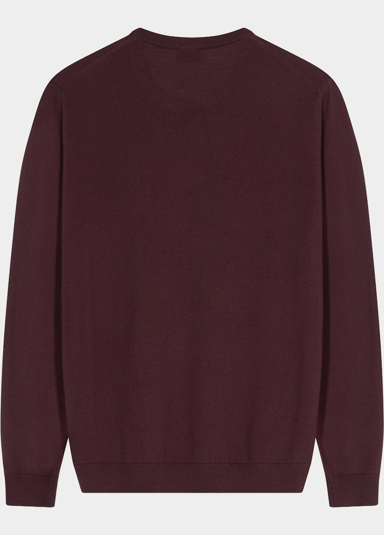 Olymp Pullover heren Rood R-Pullover Basic Merino 015011/37