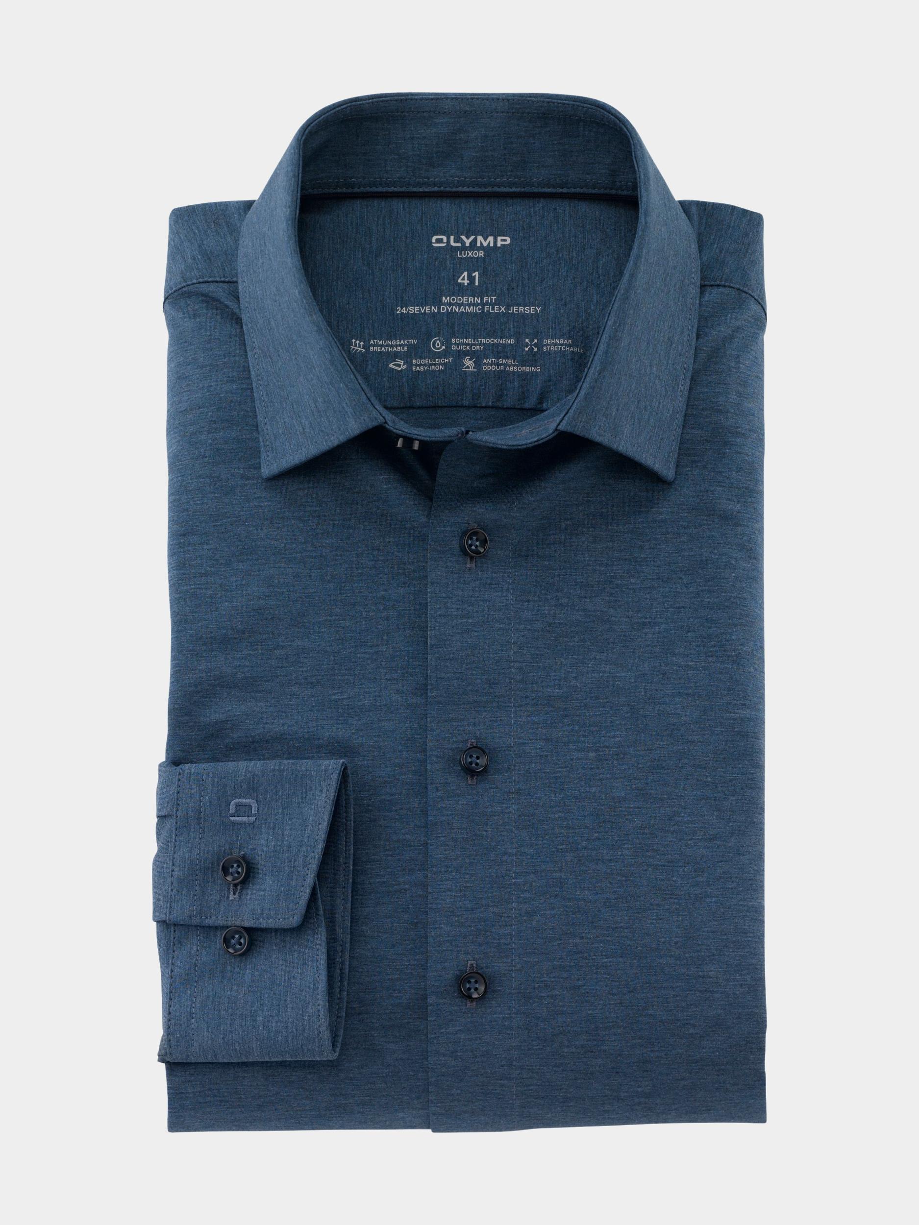 Olymp Business hemd lange mouw Blauw 1202/64 Hemden 120264/13