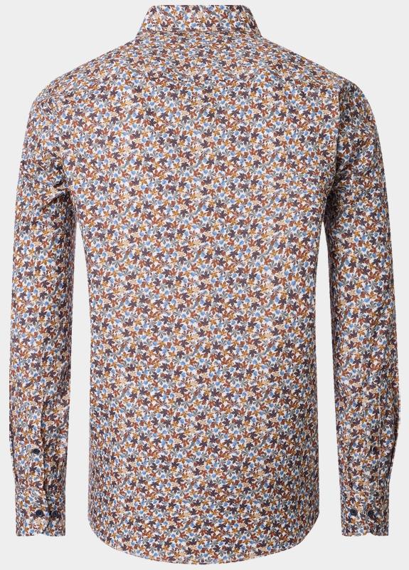 Casamoda Casual hemd lange mouw Bruin Kent Casual Fit 454486600/200