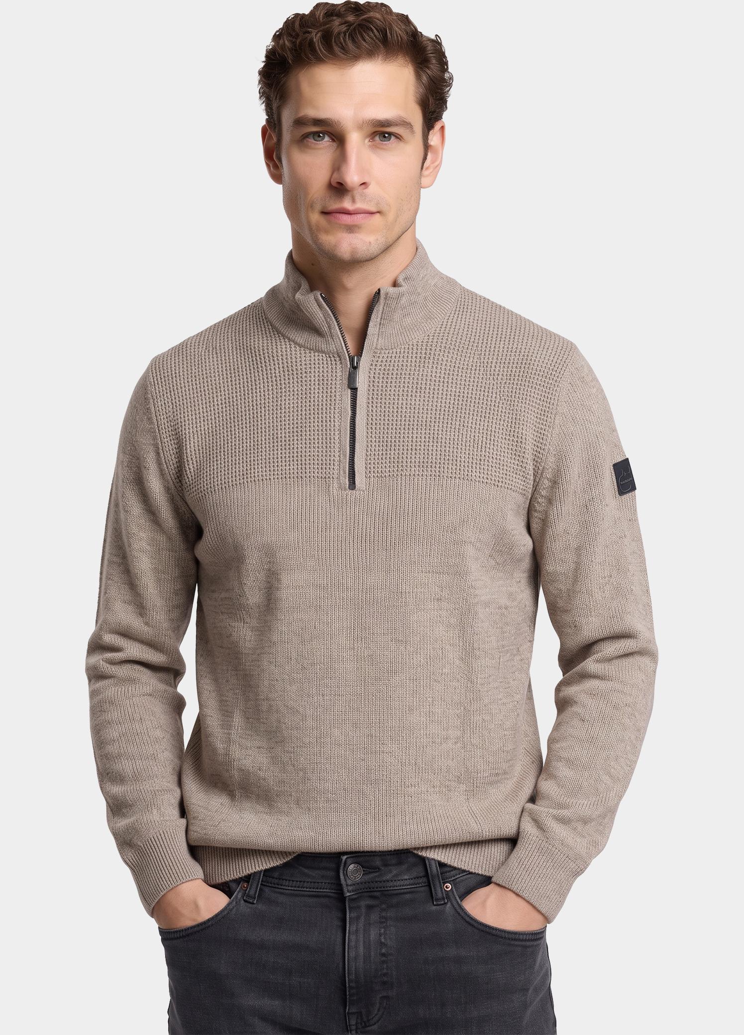 Casamoda Half Zip Bruin Stricktroyer 126280020/677