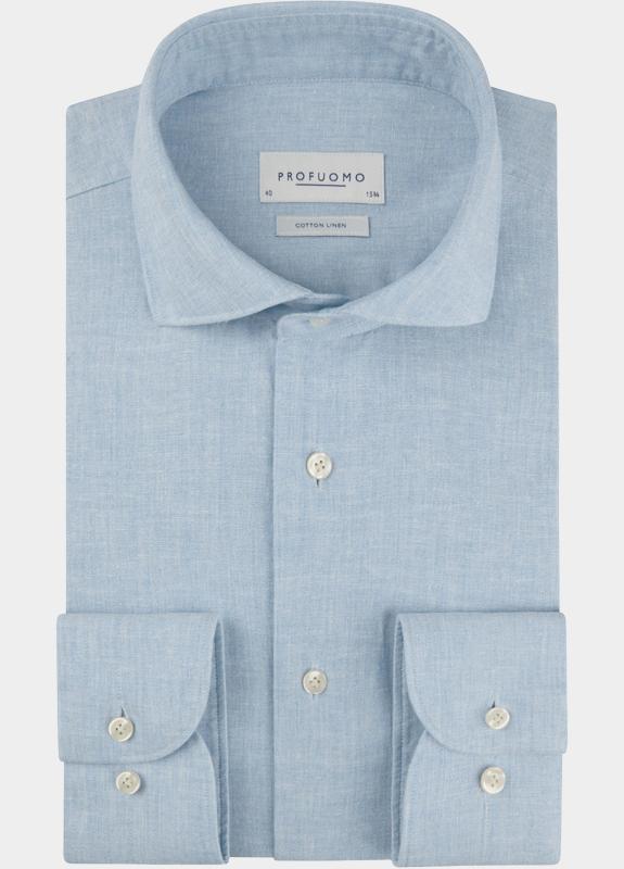 Profuomo Zakelijk overhemd heren Blauw  PPXH10010/C