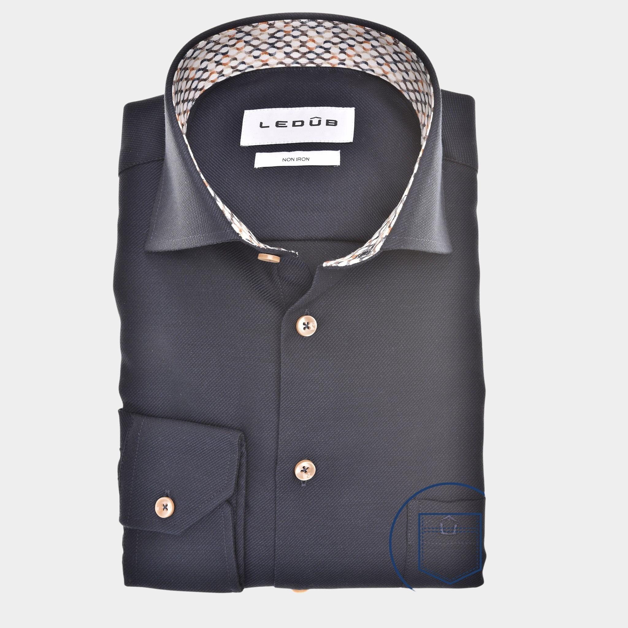 Ledub Business hemd lange mouw Blauw  0142818/195-630-000