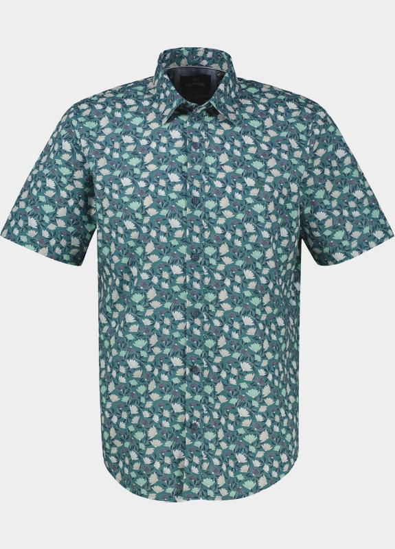 Lerros Casual hemd korte mouw Groen  2632011/662