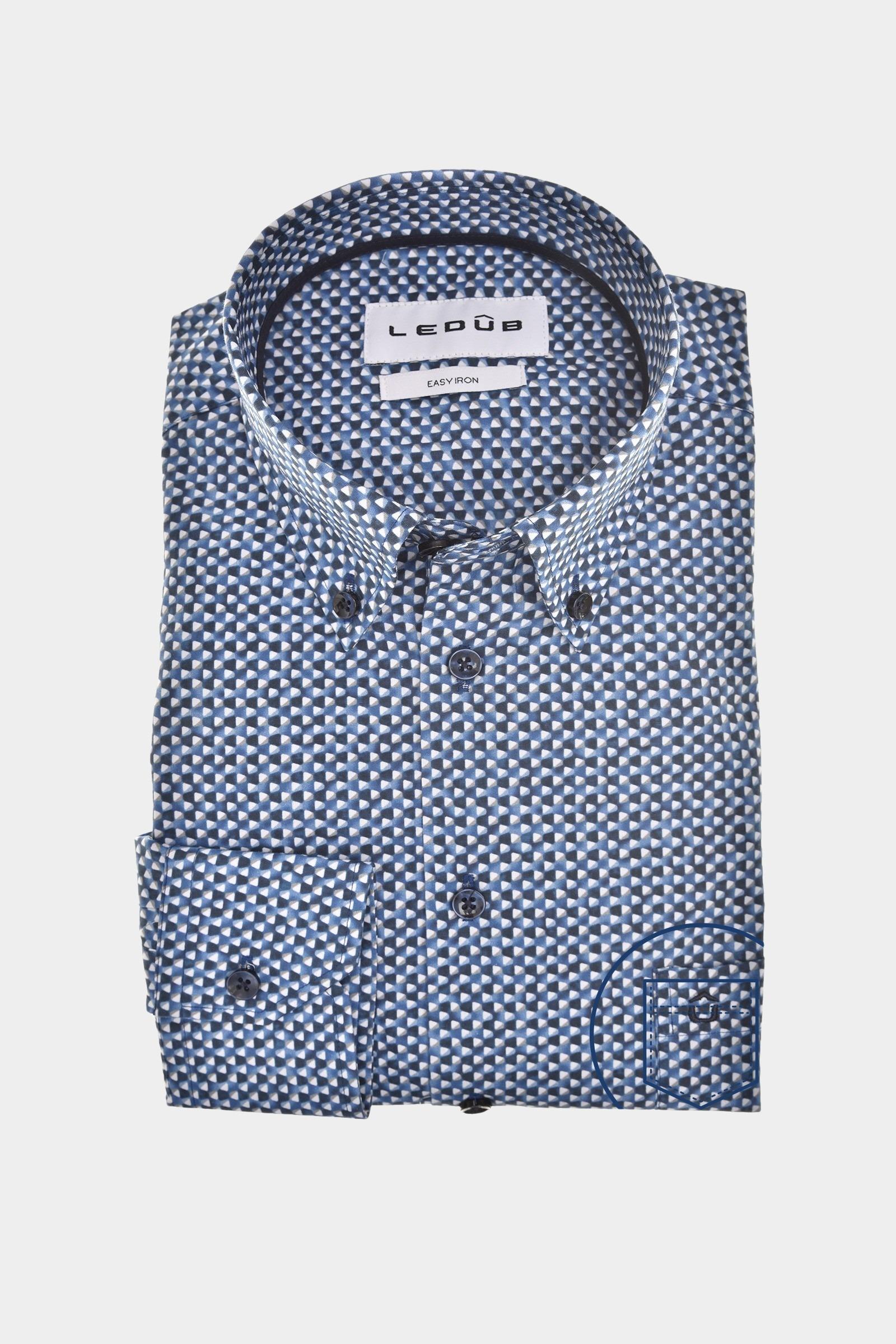 Ledub Business hemd lange mouw Blauw MFN5 0143108/160-190-000