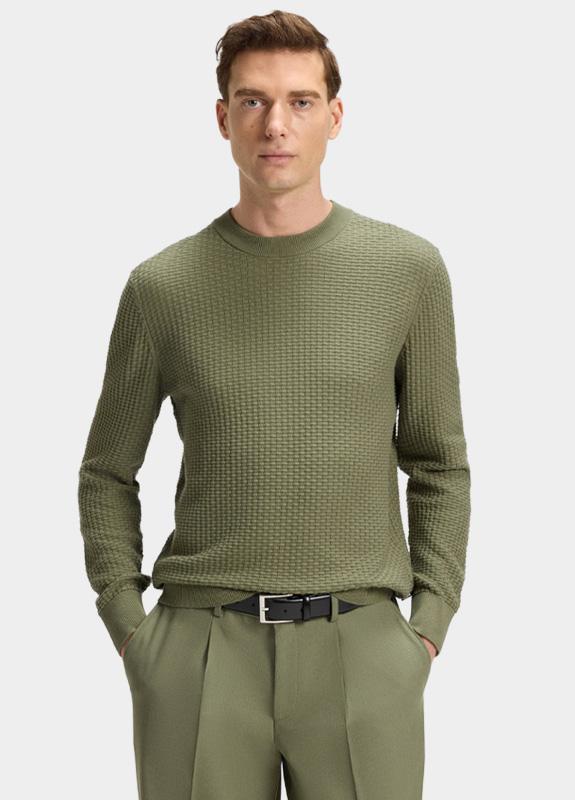 BOSS Black Pullover Groen H-Imberto 10273062 01 50545283/314 BOSS Black Pullover Groen H-Imberto 10273062 01 50545283/314