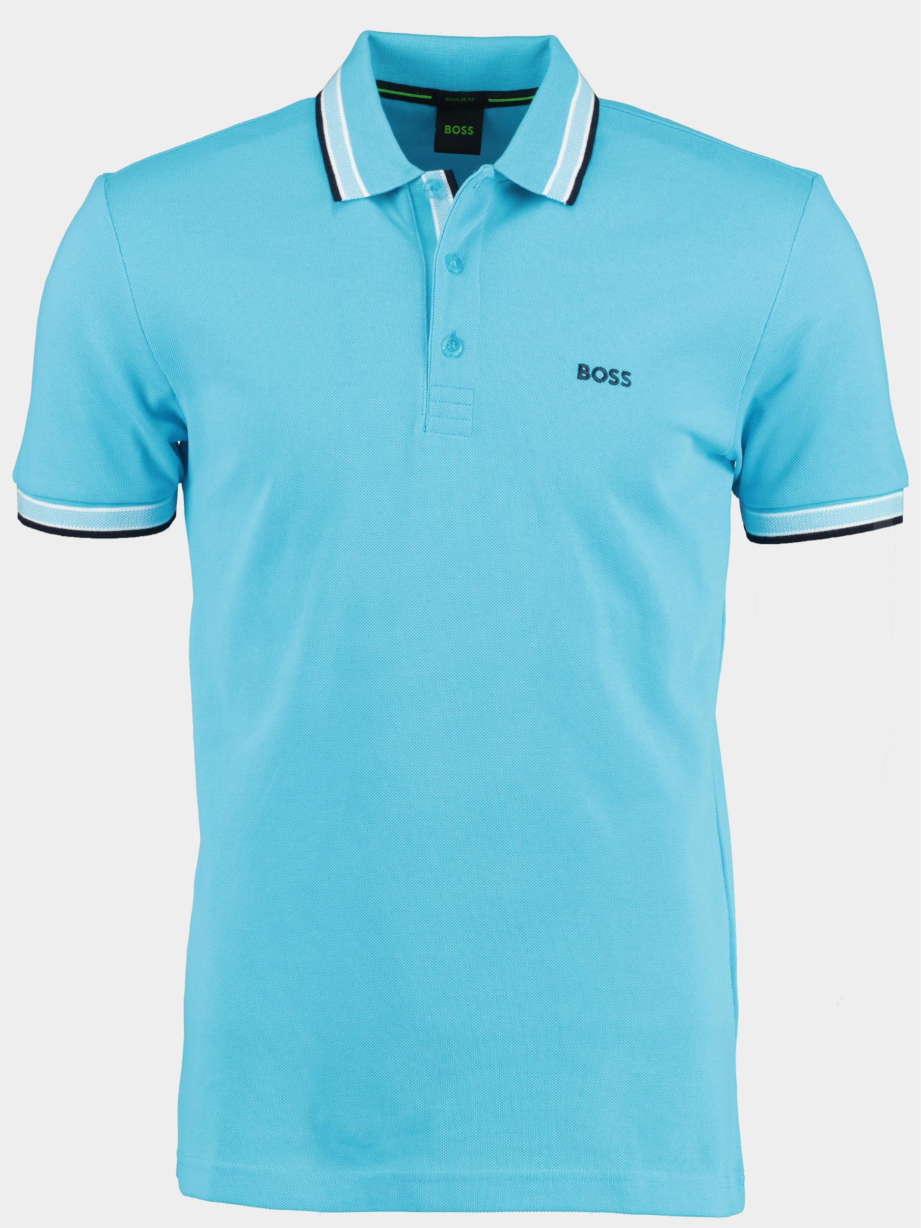 BOSS Green Polo korte mouw Blauw Paddy 10241663 01 50468983/497