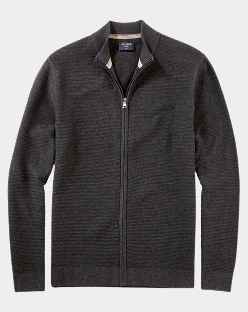 Olymp Vest Grijs Jacke Strick 530246/67