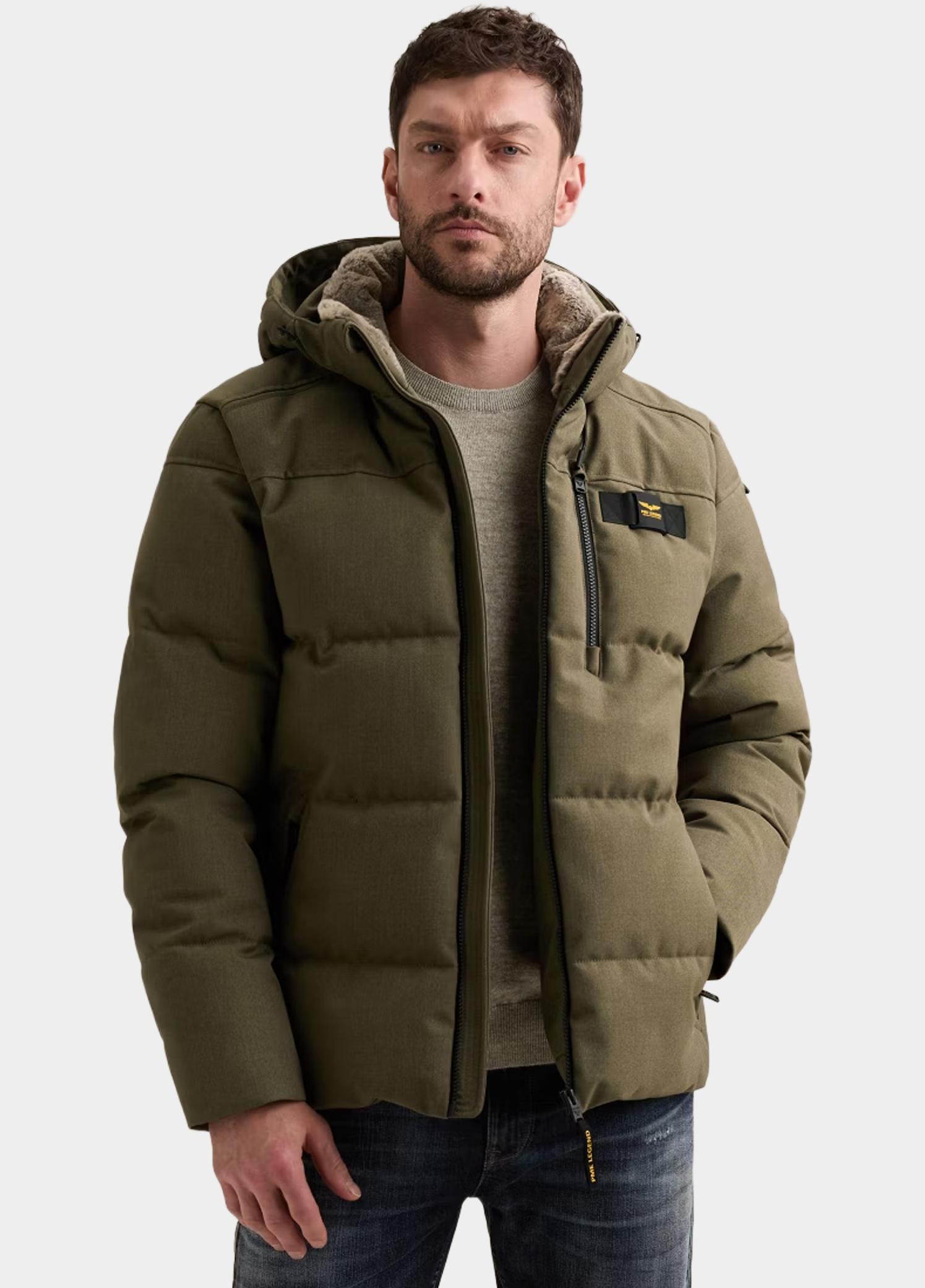 PME Legend Winterjas heren Groen Semi long jacket YETCRAFT Mel PJA2609118/6485