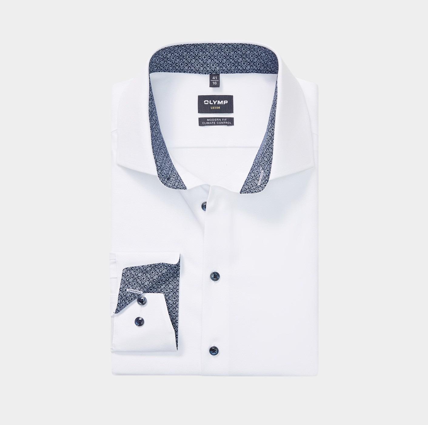 Olymp Business hemd lange mouw Wit 134284-Hemden 134284/00