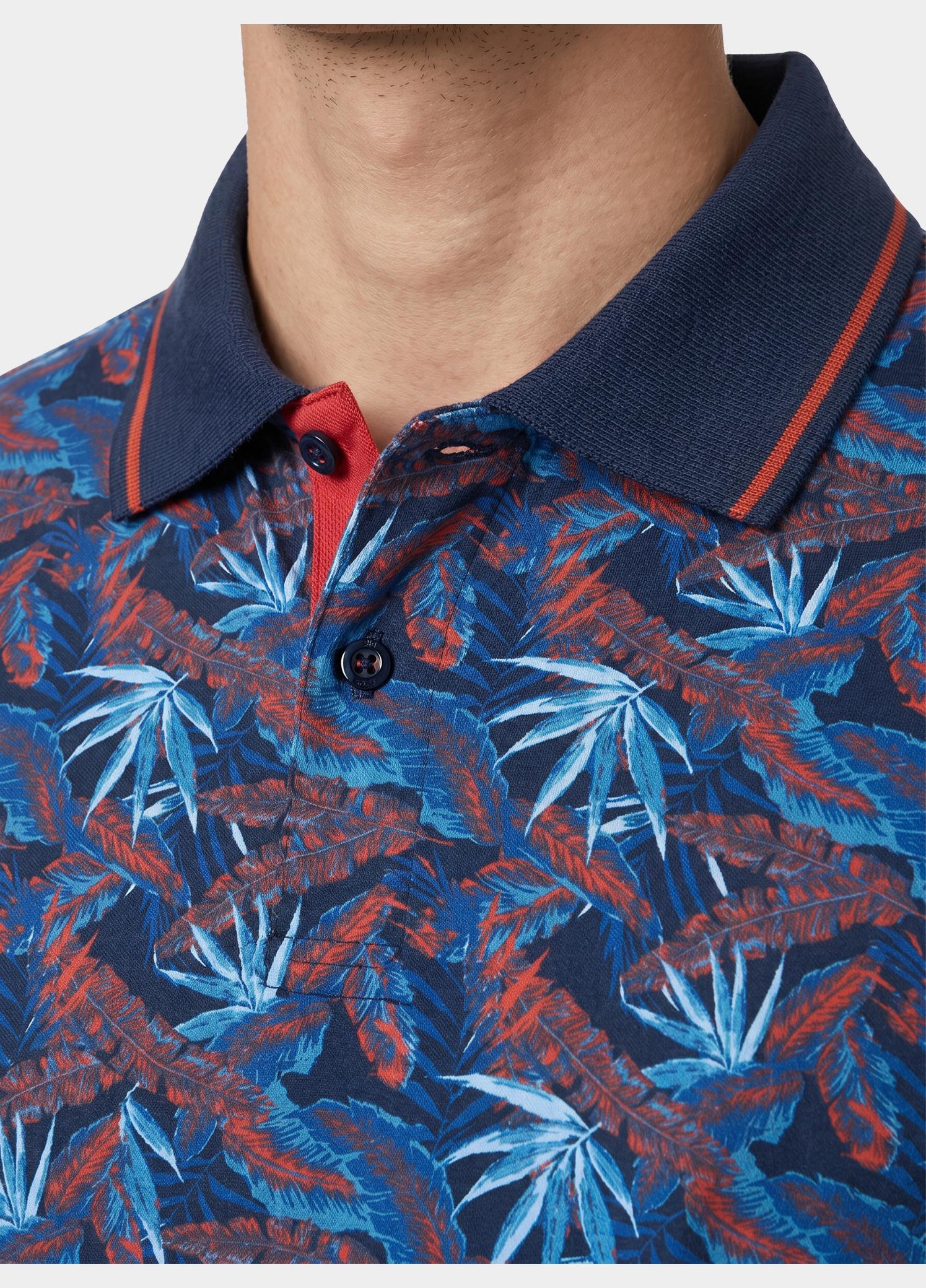 Redmond Polo heren Blauw Polo Shirt Jersey Print 251920900/100