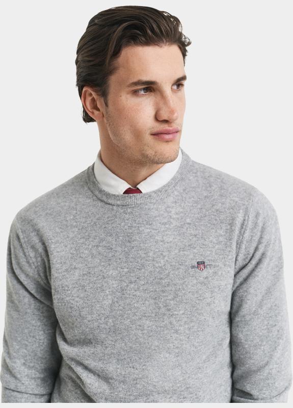 Gant Pullover Grijs SUPERFINE LAMBSWOOL C-NECK 87211/093