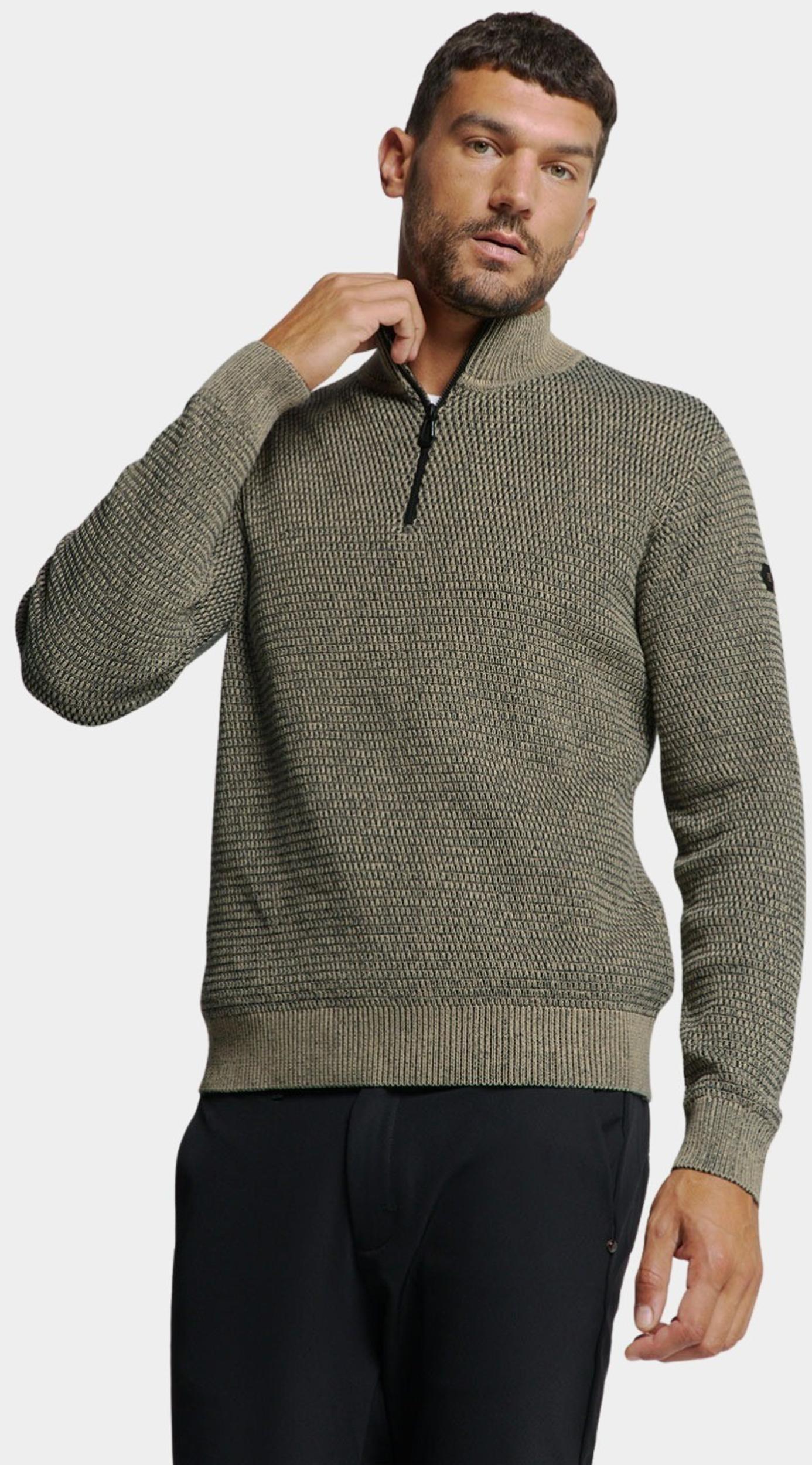 No Excess Pullover Beige Pullover Half Zipper 2 Colour 25230904/014