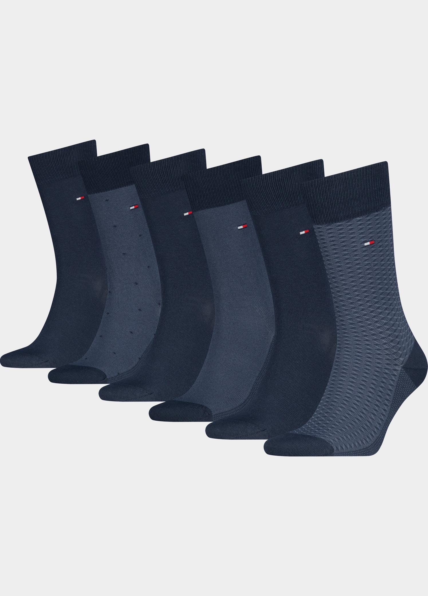 Tommy Hilfiger Cadeaubox Sokken Blauw 6P Tin Giftbox Birdey 701241155/001