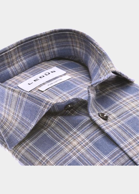 Ledub Overhemd extra lange mouw Blauw  0701991/150-000-000