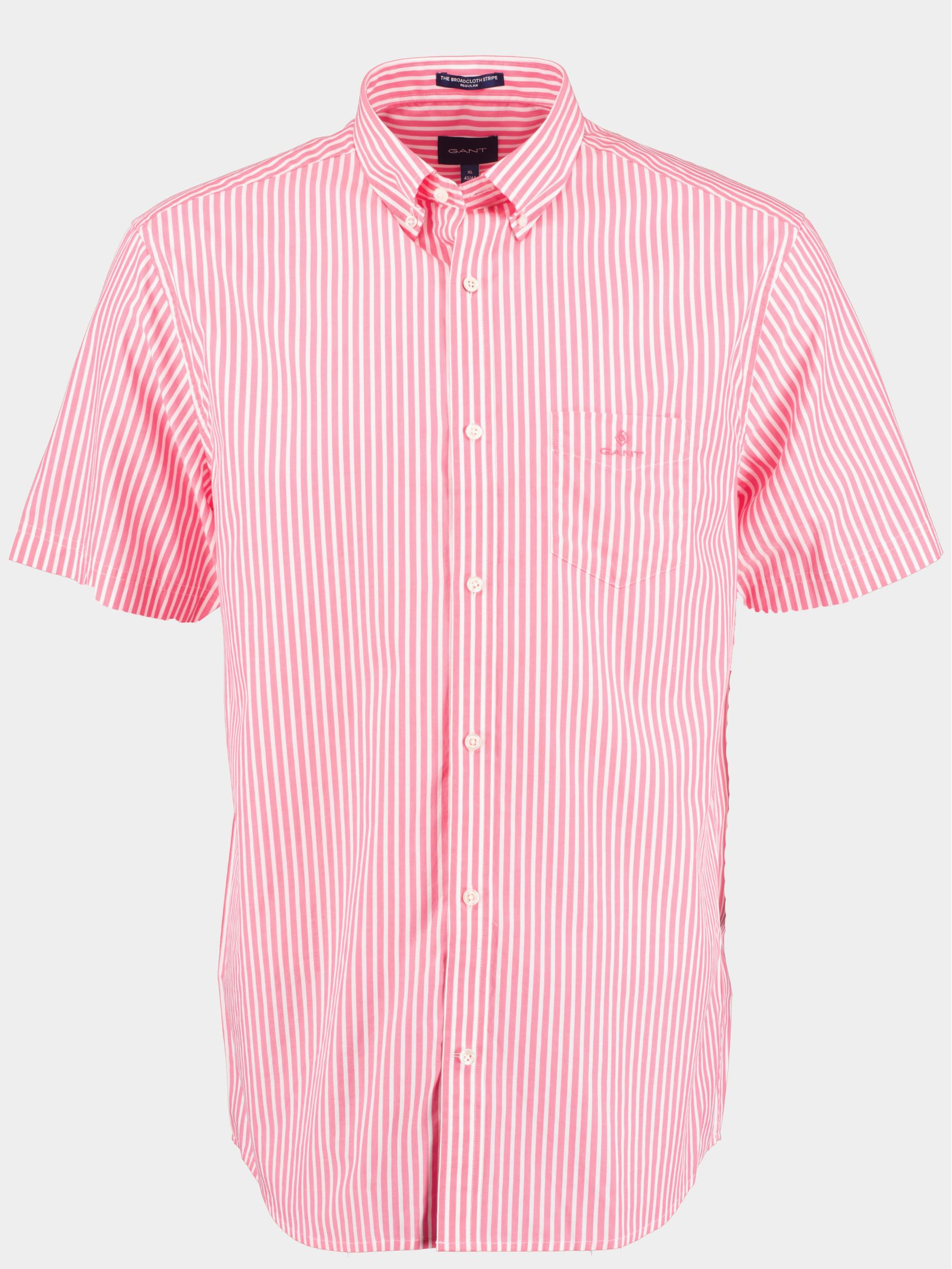 Gant Casual hemd lange mouw Roze Reg Broadcloth Stripe BD SS 3062001/606