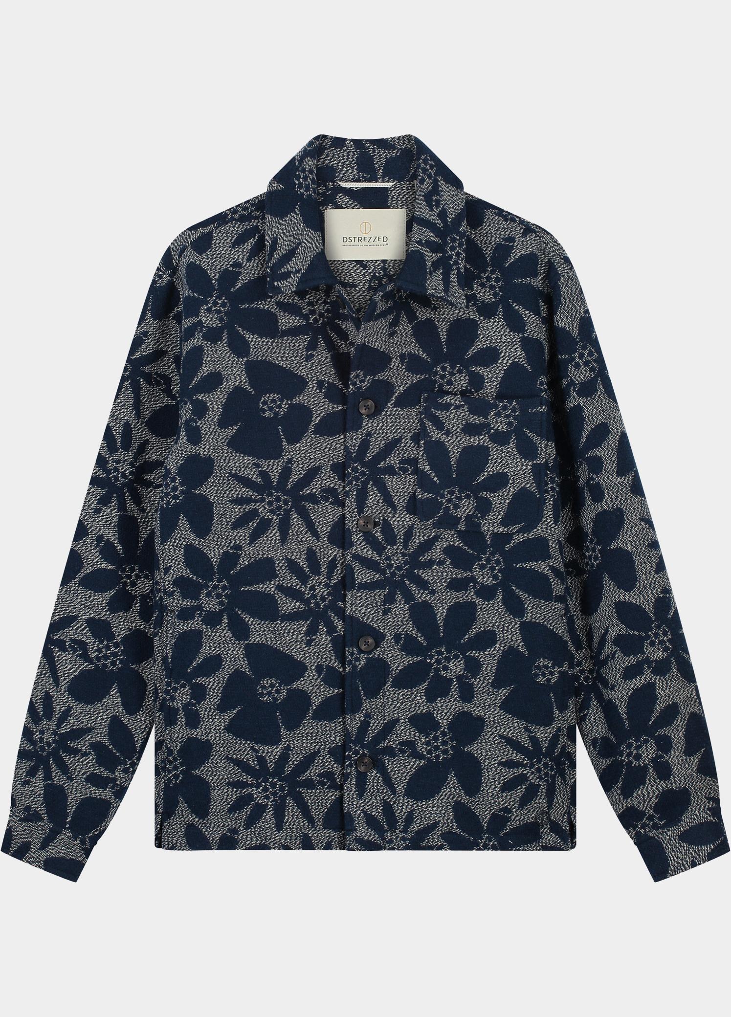Dstrezzed Overshirt Blauw Lino Damast Overshirt 155508/649
