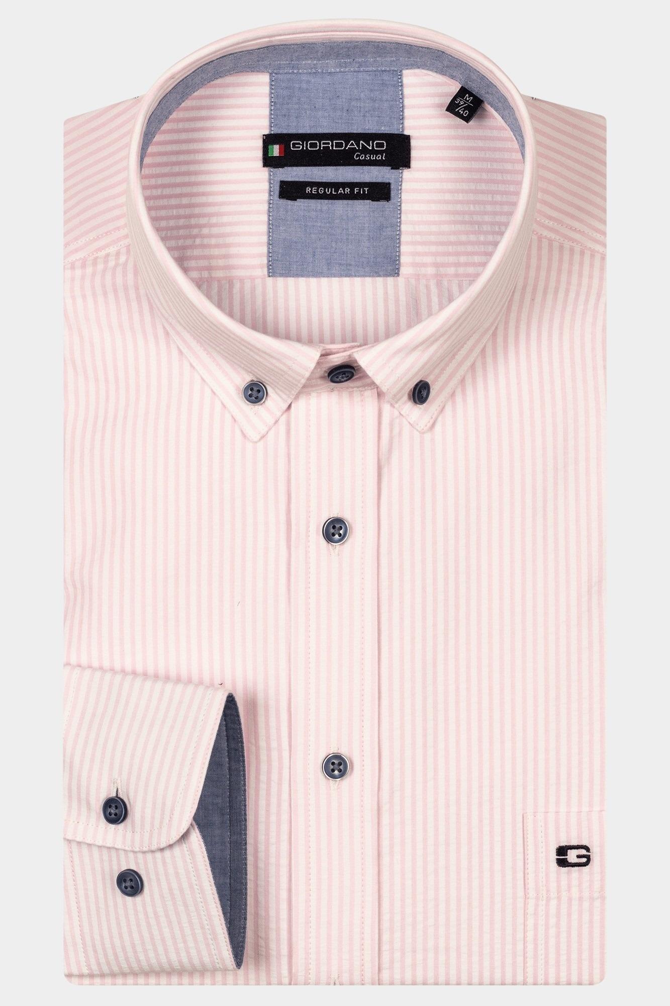 Giordano Casual hemd lange mouw Roze Ivy long sleeve button down 517101/50