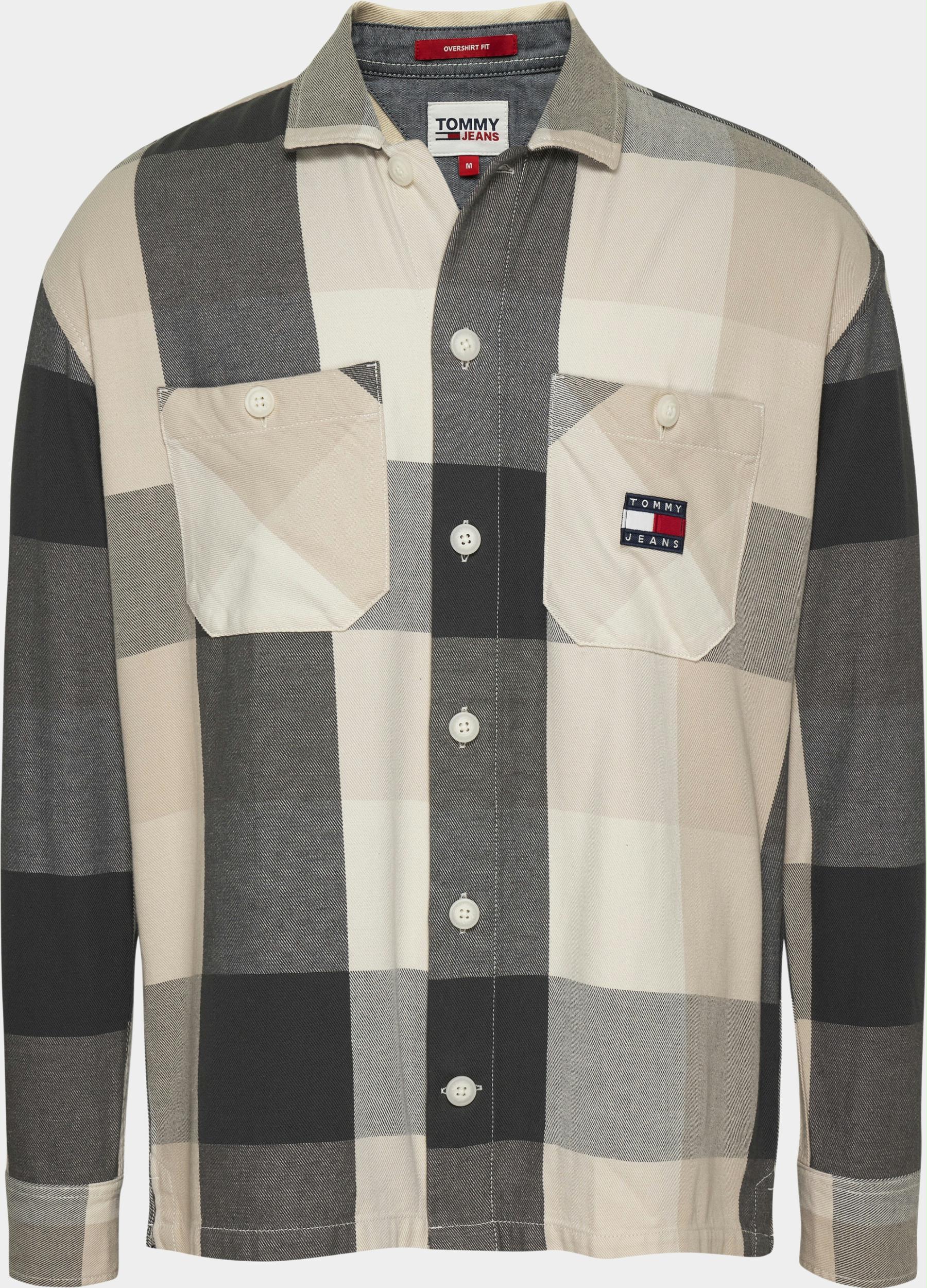 Tommy Jeans Casual hemd lange mouw Zwart TJM Bold check overshirt DM0DM16344/BDS