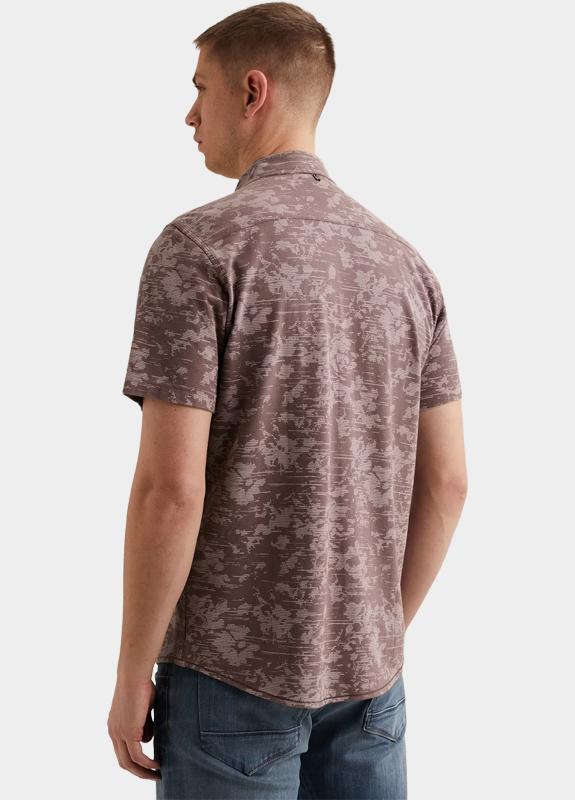 PME Legend Casual hemd korte mouw Paars Short Sleeve Shirt Aop On Jer PSIS2603254/4323